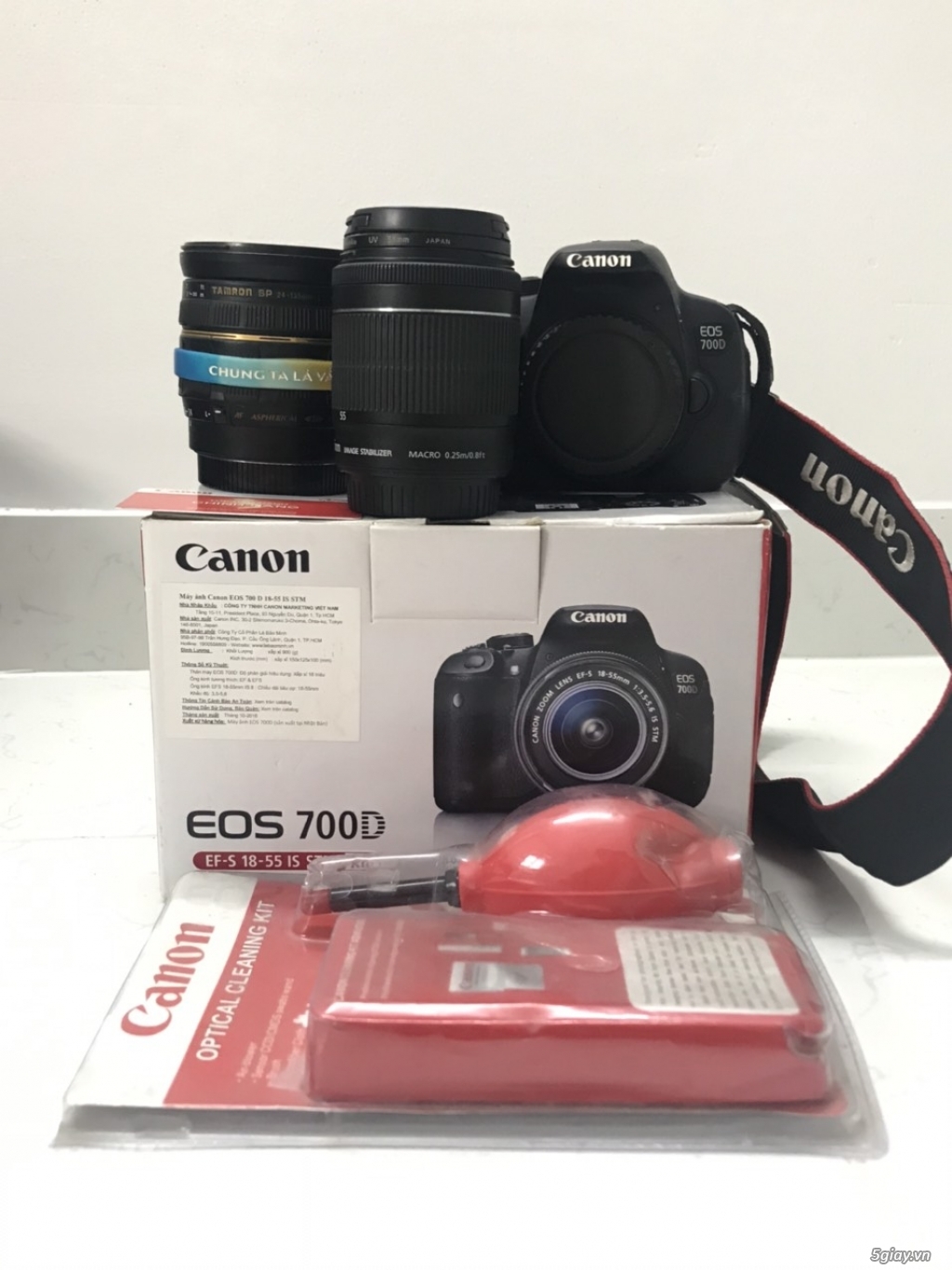 Cần bán Canon 700D + Lens kit 18-55 STM + Lens Tamron 24-135, full box - 2