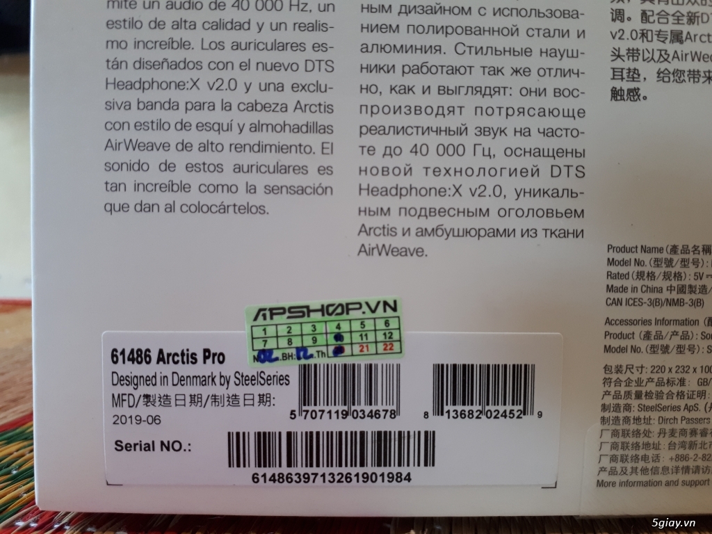 [Cần bán] - Tai nghe SteelSeries Arctis Pro 61486 mới new seal - 4