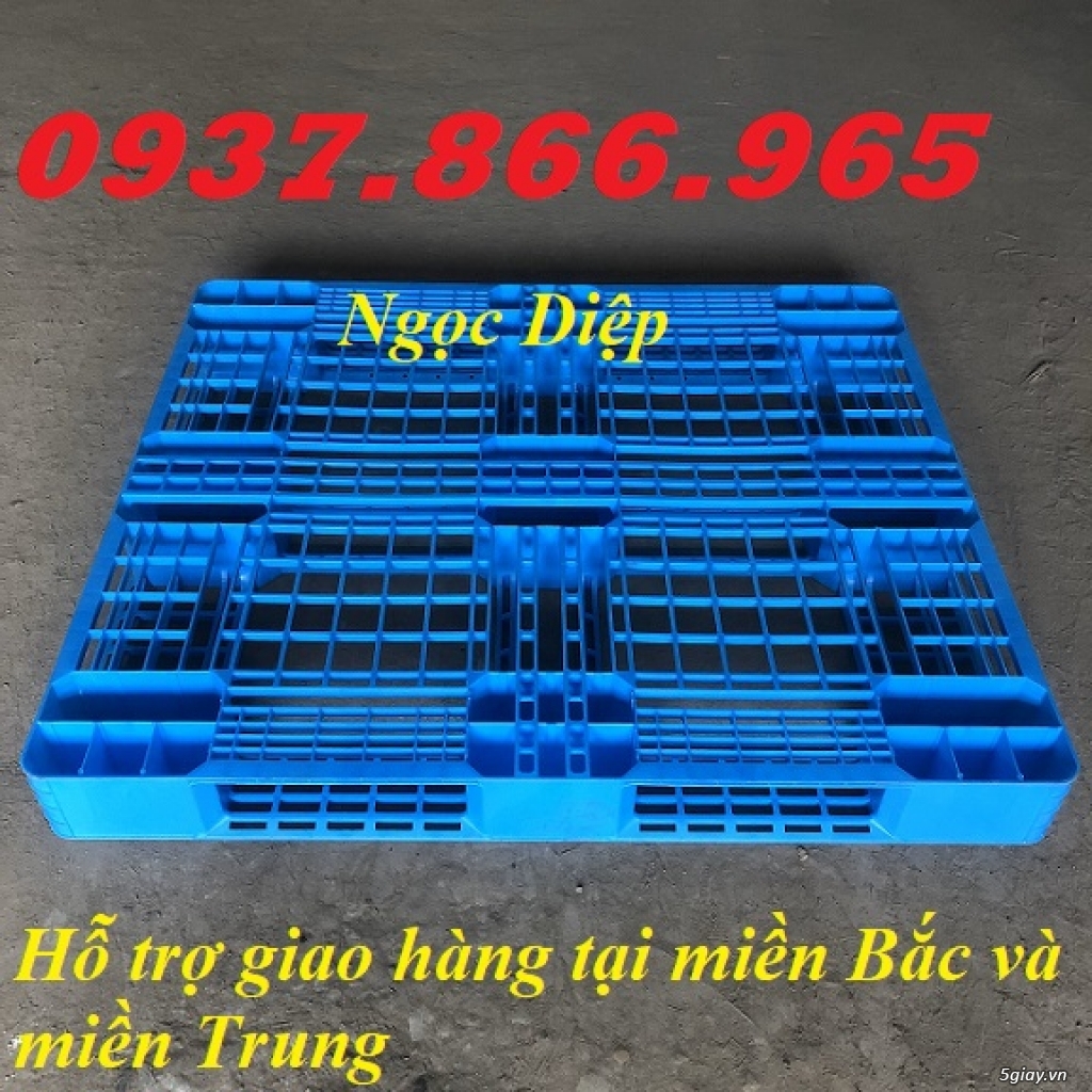 Pallet nhựa nâng hàng, pallet nhựa kê hàng, pallet nhựa một mặt - 1