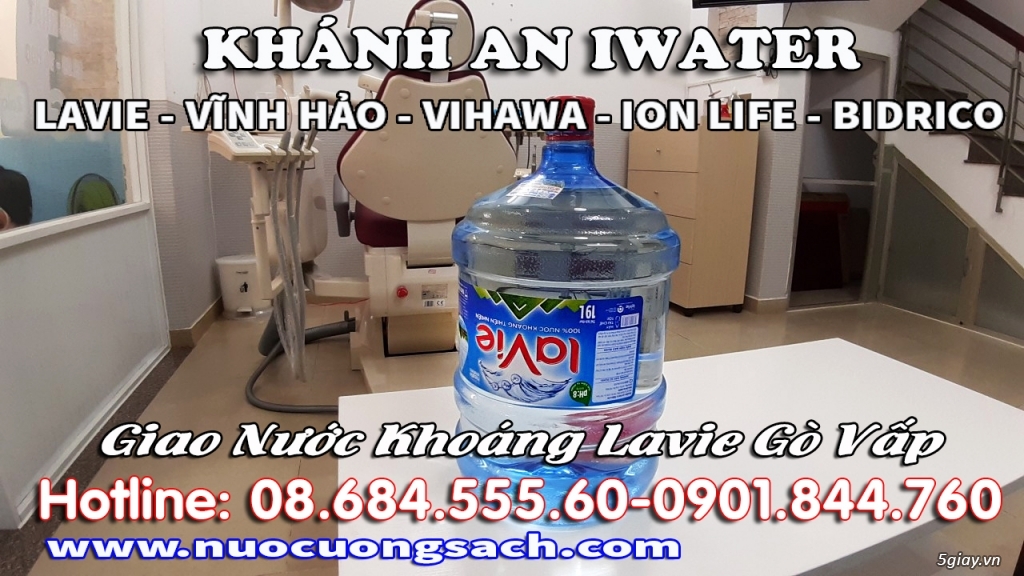 Giao nước uống văn phòng-công ty-hộ gia đình.Lavie-Vĩnh hảo-Bidrico.