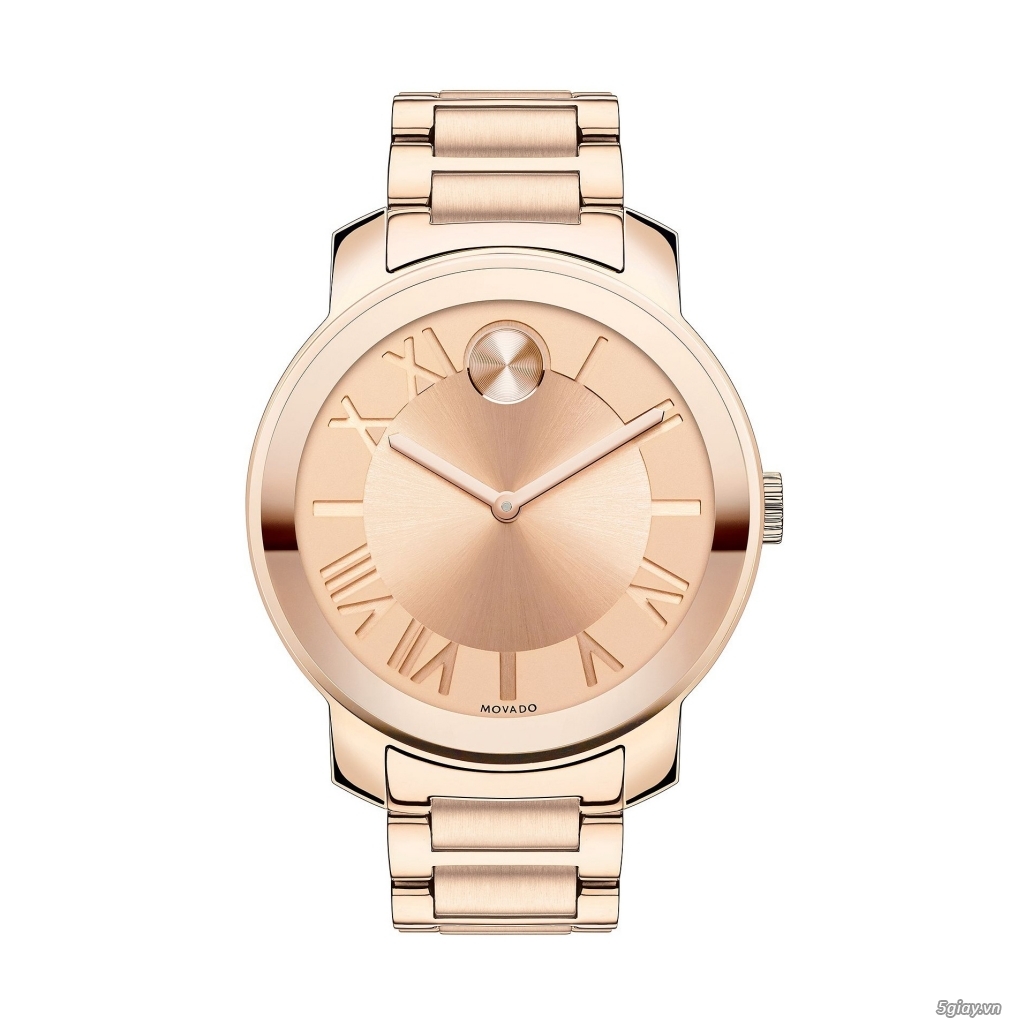 MOVADO BOLD ROSE DIAL ROSE GOLD-TONE UNISEX WATCH 3600199, 36 MM