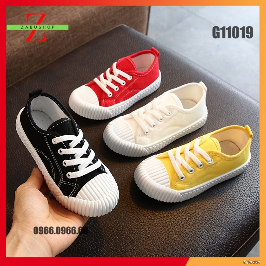 Giày Thể Thao Cho Trẻ Em Giày Vải Mũi Vỏ Sò Size 26-36 - 1