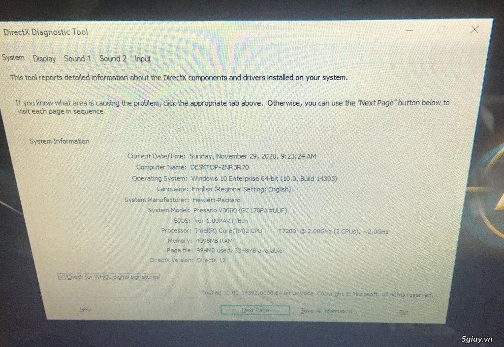 Laptop HP Compaq V3000 - 4