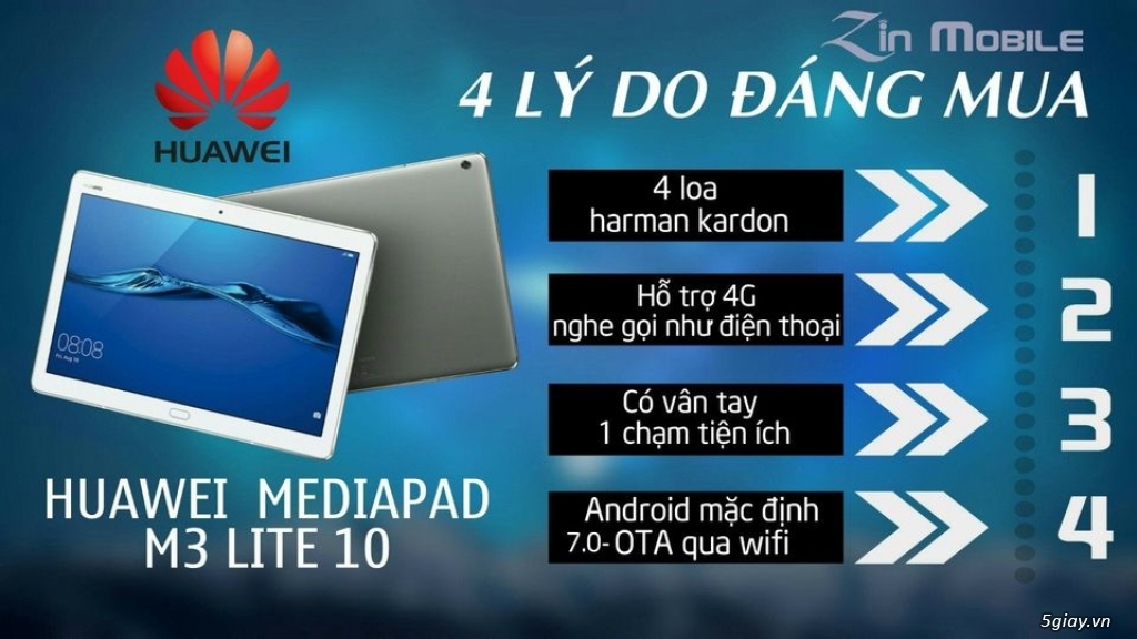 Máy tính bảng Huawei Mediapad M3 Lite 10  Gía rẻ tại ZINMOBILE - 4