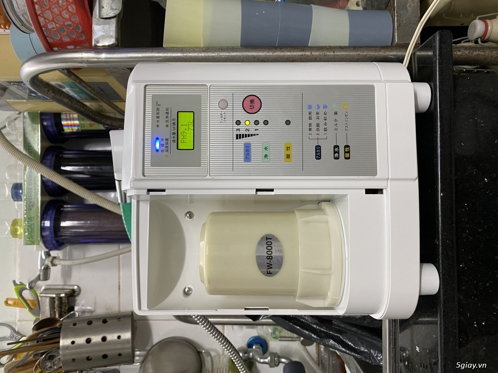 Máy tạo nước pH - ION kiềm hóa (nước điện giải Alkanline), lọc nước Hàng từ Nhật Bản - 5