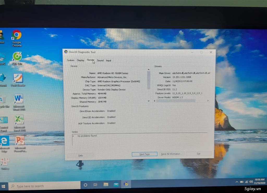HCM - Dell audi A5 5520 core i5 3210m 2.5g 4cpus, Ram 8G, Vga rời - 5