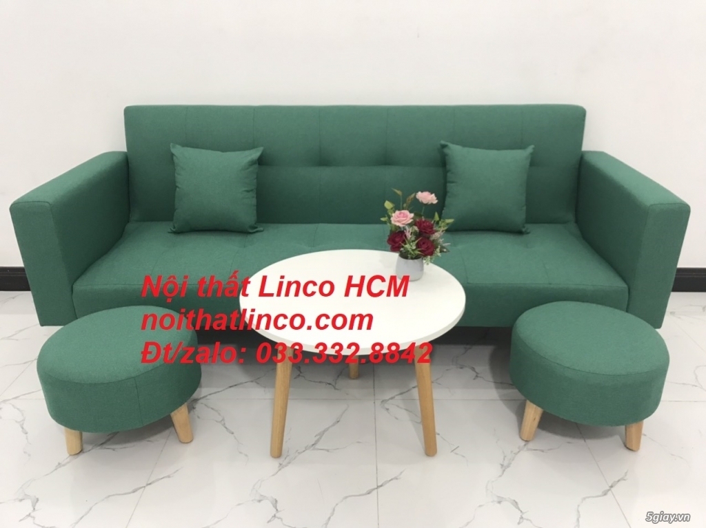 Sofa bed | Sofa giường | Sofa băng đa năng | Sofa màu xanh ngọc dài 2m - 4