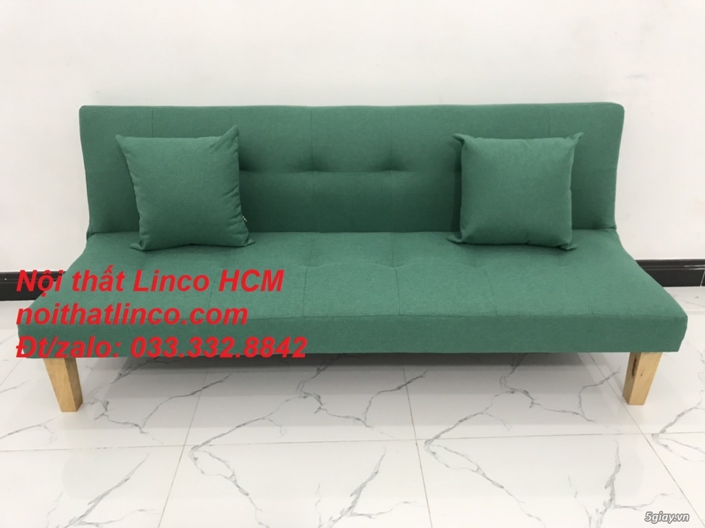 Sofa giường, sofa bed, sofa mini diện tích nhỏ, sofa màu xanh ngọc 1m7 - 2