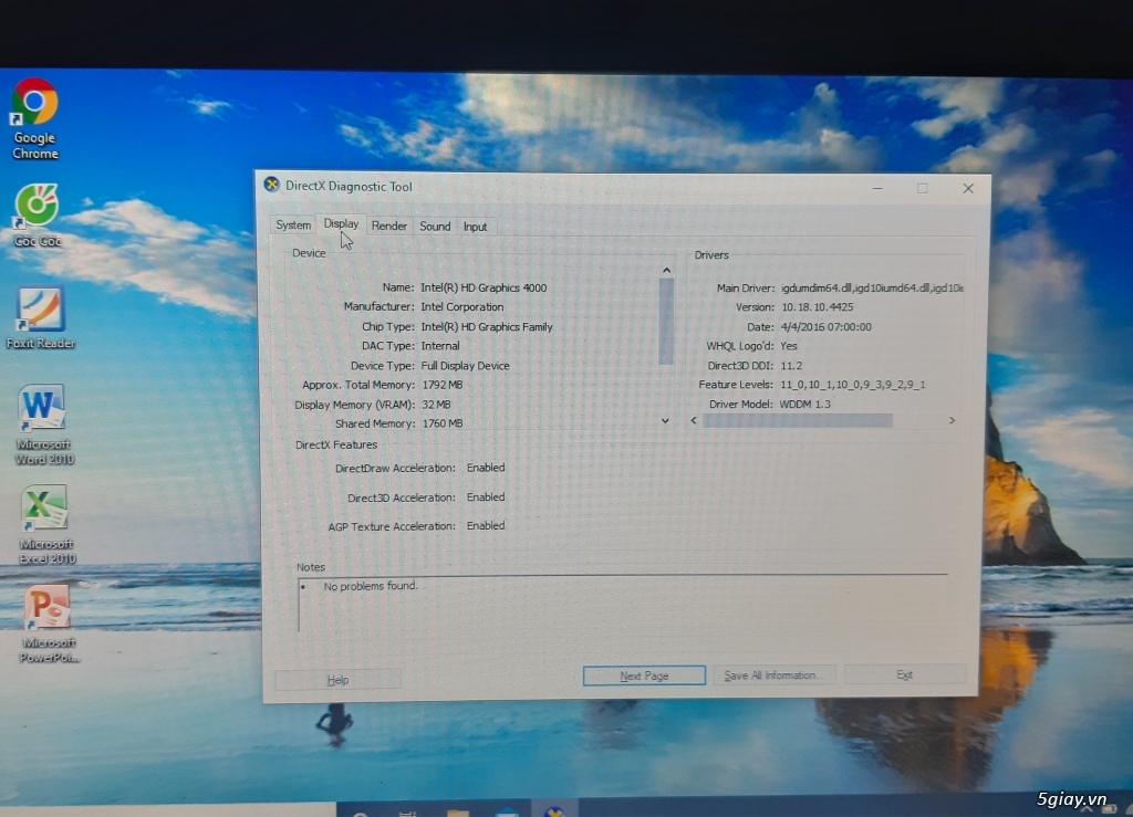 HCM - Dell audi A5 5520 core i5 3210m 2.5g 4cpus, Ram 8G, Vga rời - 3