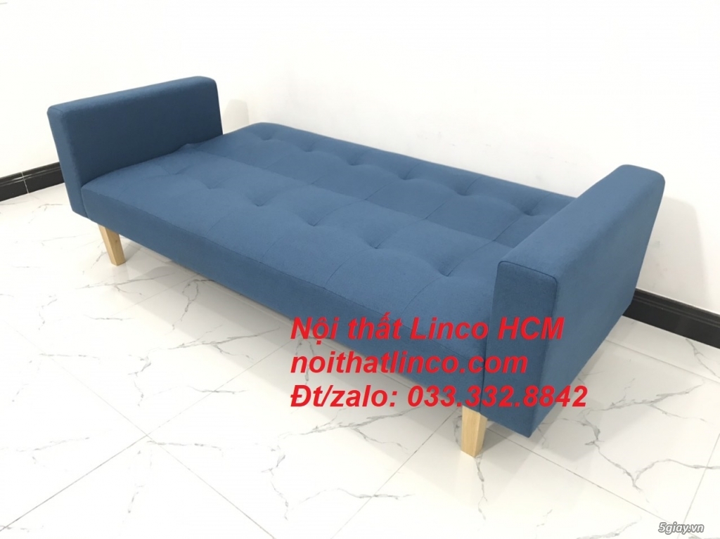 Sofa giường | Sofa bed | Sofa băng dài 2m màu xanh dương | Sofa vải bố - 2