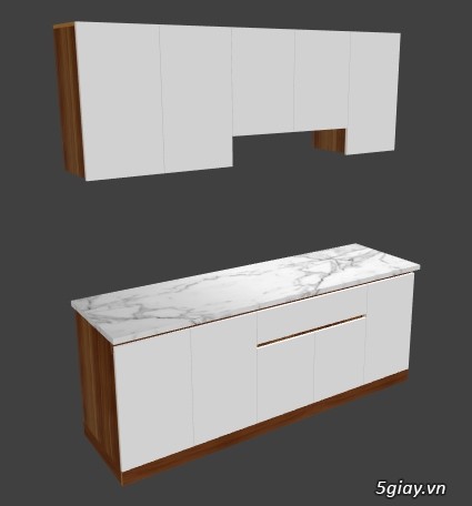 Tủ Bếp hiện đại chữ I đơn giản siêu đẹp giá rẻ gỗ công nghiệp chống ẩm - 5