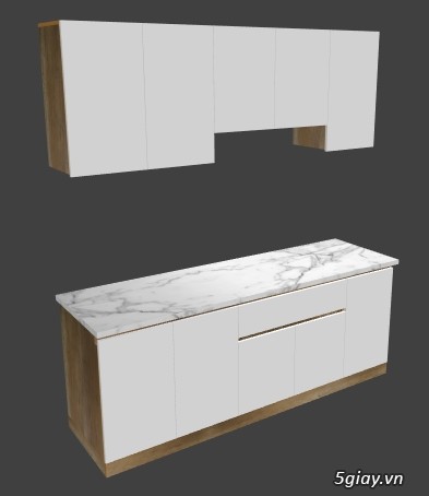 Tủ Bếp hiện đại chữ I đơn giản siêu đẹp giá rẻ gỗ công nghiệp chống ẩm - 4