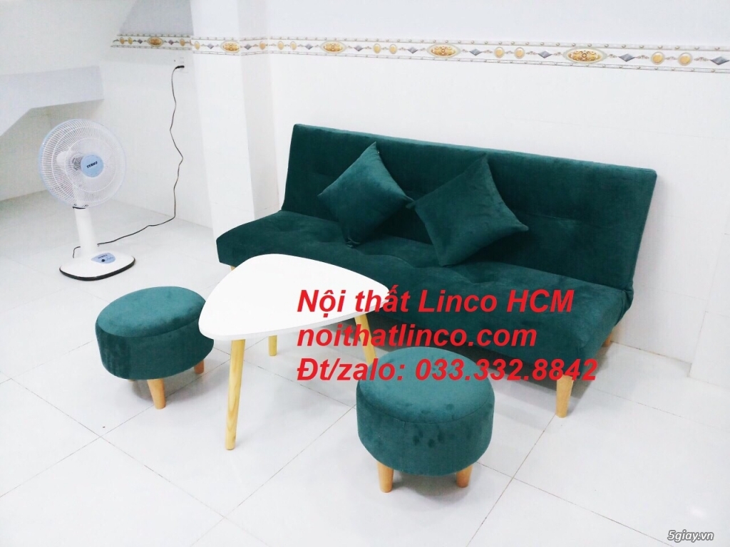 Sofa màu xanh lá, xanh lá cây, xanh lá chuối giá rẻ Nội thất Linco HCM - 9