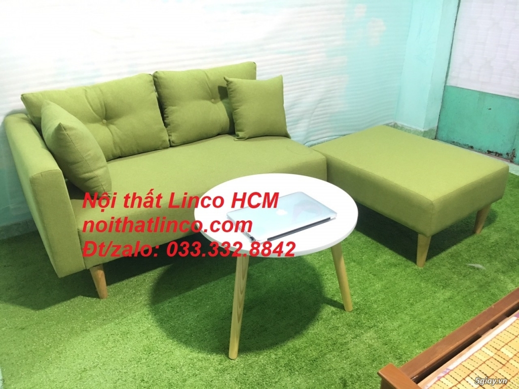 Sofa màu xanh lá, xanh lá cây, xanh lá chuối giá rẻ Nội thất Linco HCM - 3