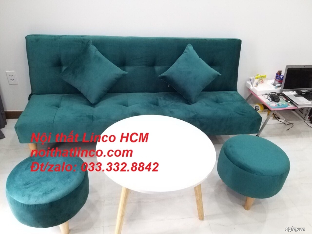 Sofa màu xanh lá, xanh lá cây, xanh lá chuối giá rẻ Nội thất Linco HCM - 5
