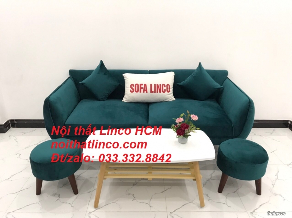 Sofa màu xanh lá, xanh lá cây, xanh lá chuối giá rẻ Nội thất Linco HCM - 2
