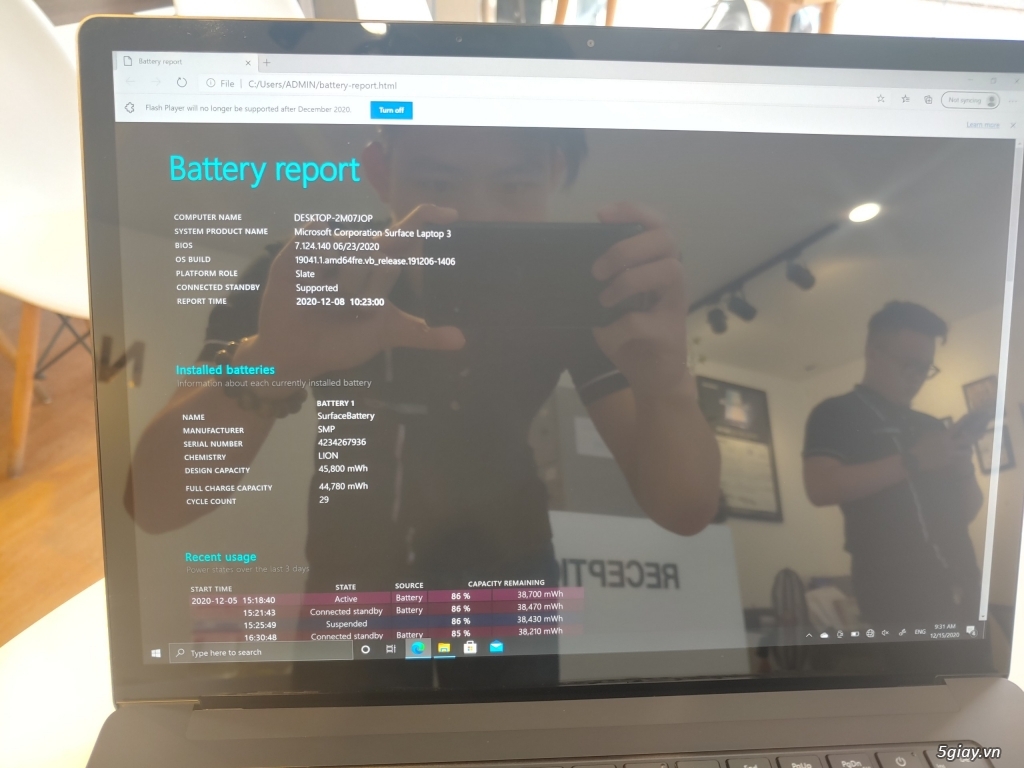 Surface Laptop 3 15 i7/16/256 like new đen còn bảo hành - 1