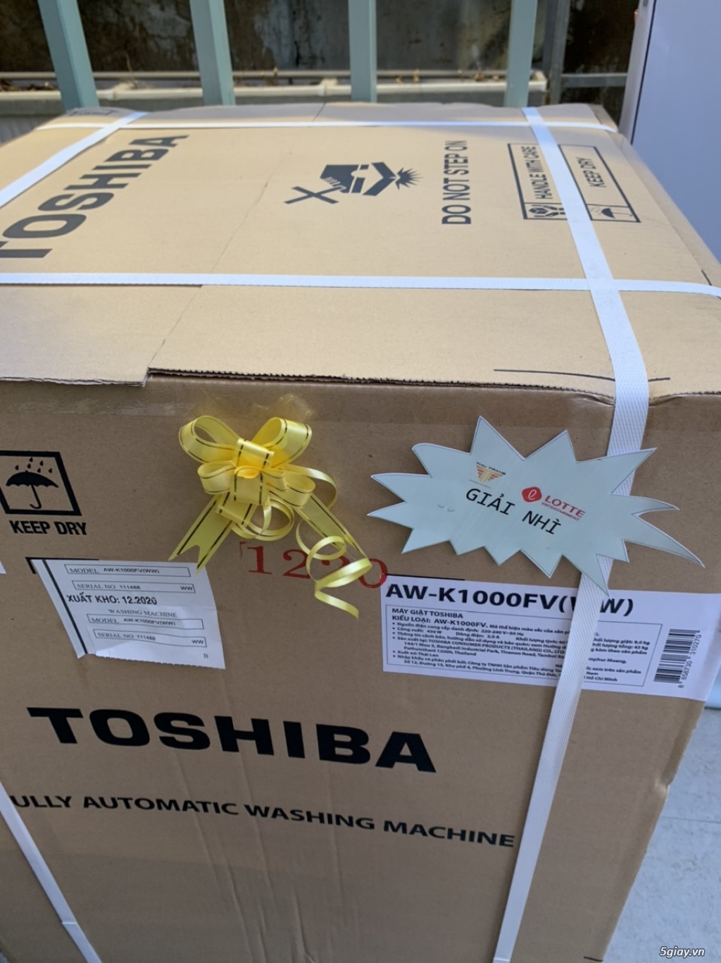 BÁN MÁY GIẶT TOSHIBA AW - K1000FV MỚI 100% RẺ HƠN 1TR3 NGOÀI CỬA HÀNG - 1