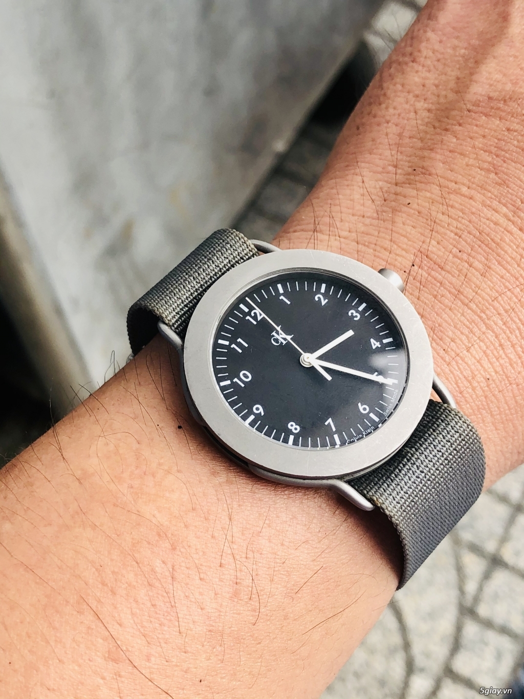 CK chính hãng Nam đeo size 37 mm full titan - 4