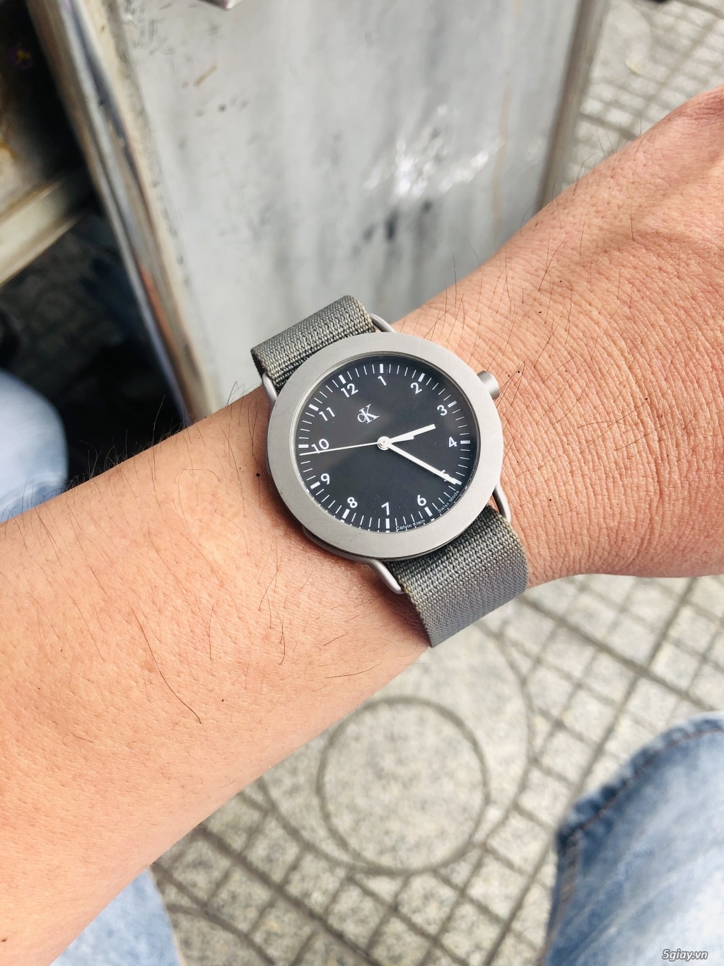 CK chính hãng Nam đeo size 37 mm full titan - 1