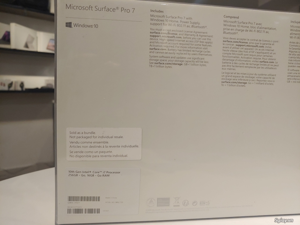 Surface Pro 7 i7/16/256 new fullbox - 2