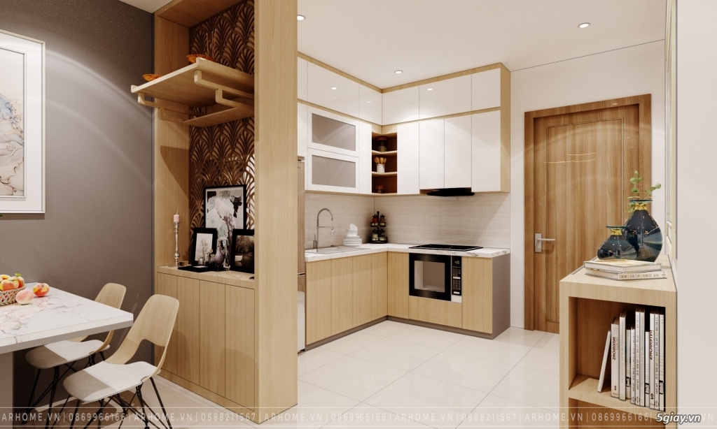 Thiết kế nội thất căn hộ 2 phòng ngủ 55m2 Vinhomes Smart City - 2