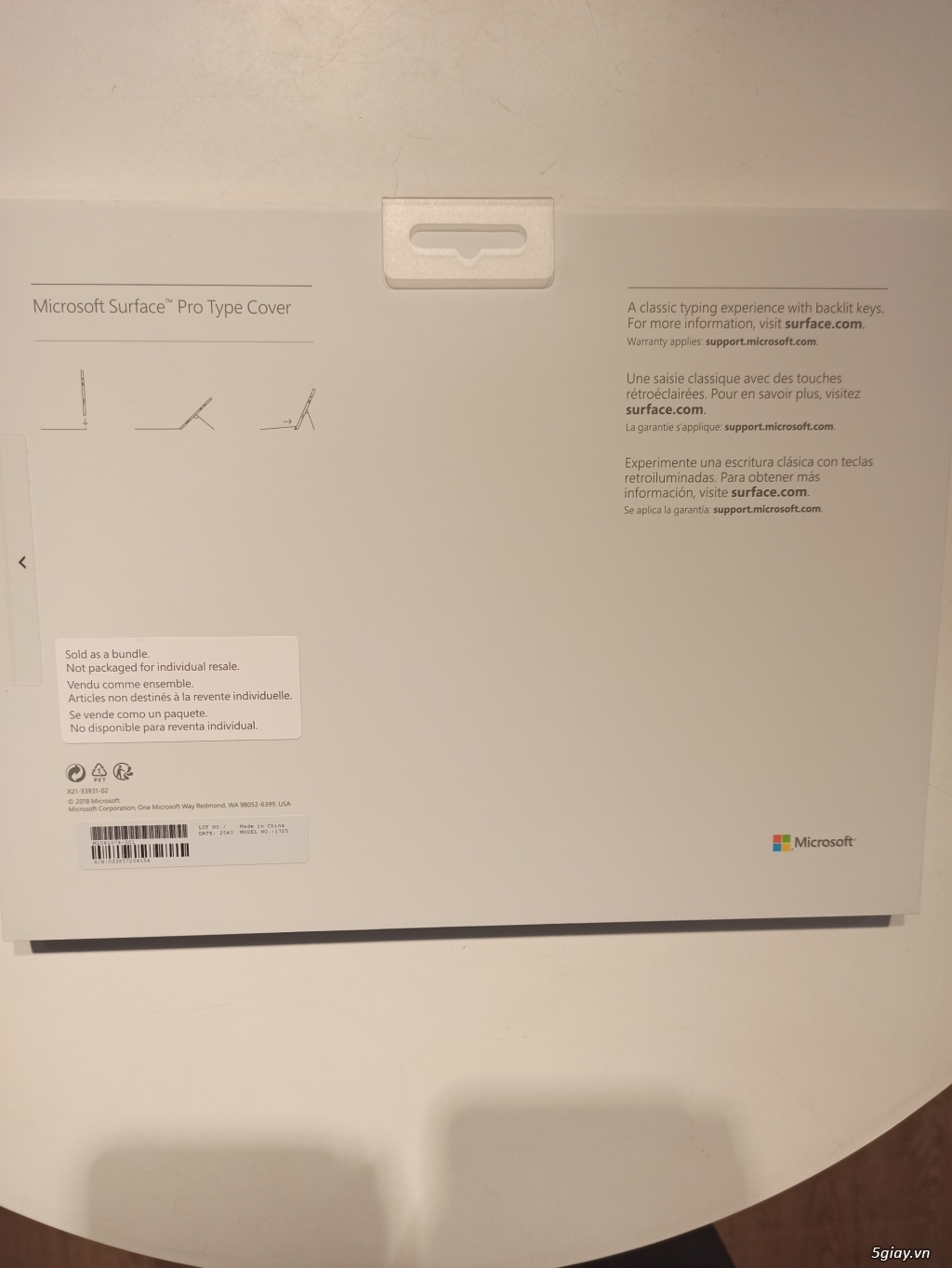 TYPE COVER cho surface pro new fullbox - 2