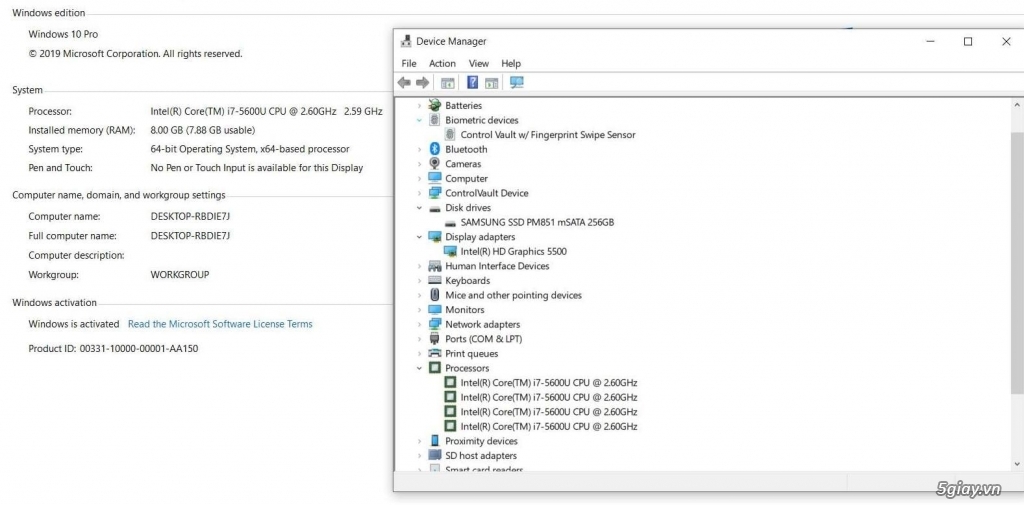 Dell Latitude E7450/i7-5600/8G/256/FHD/97% - 4