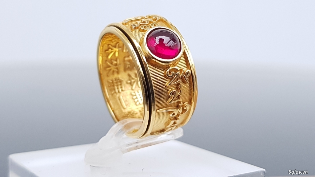 Nhẫn Xoay Rubi Đỏ Vàng 18K - 2