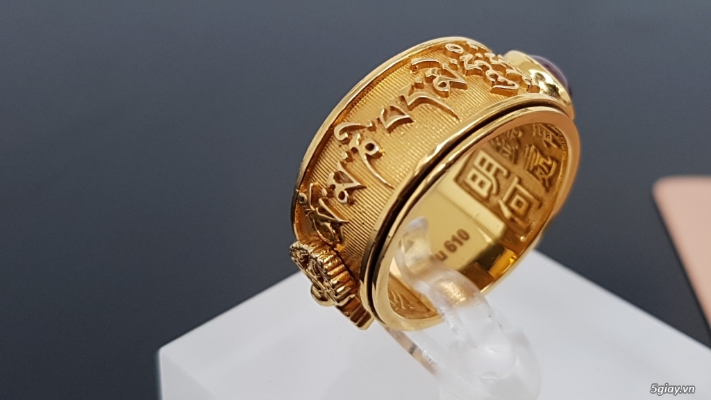 Nhẫn Xoay Rubi Đỏ Vàng 18K - 1