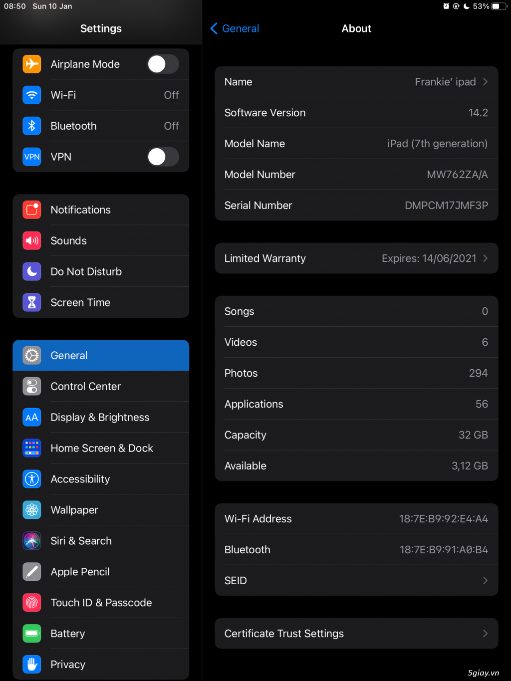 Ipad gen7 wifi 32gb còn bảo hành - 3
