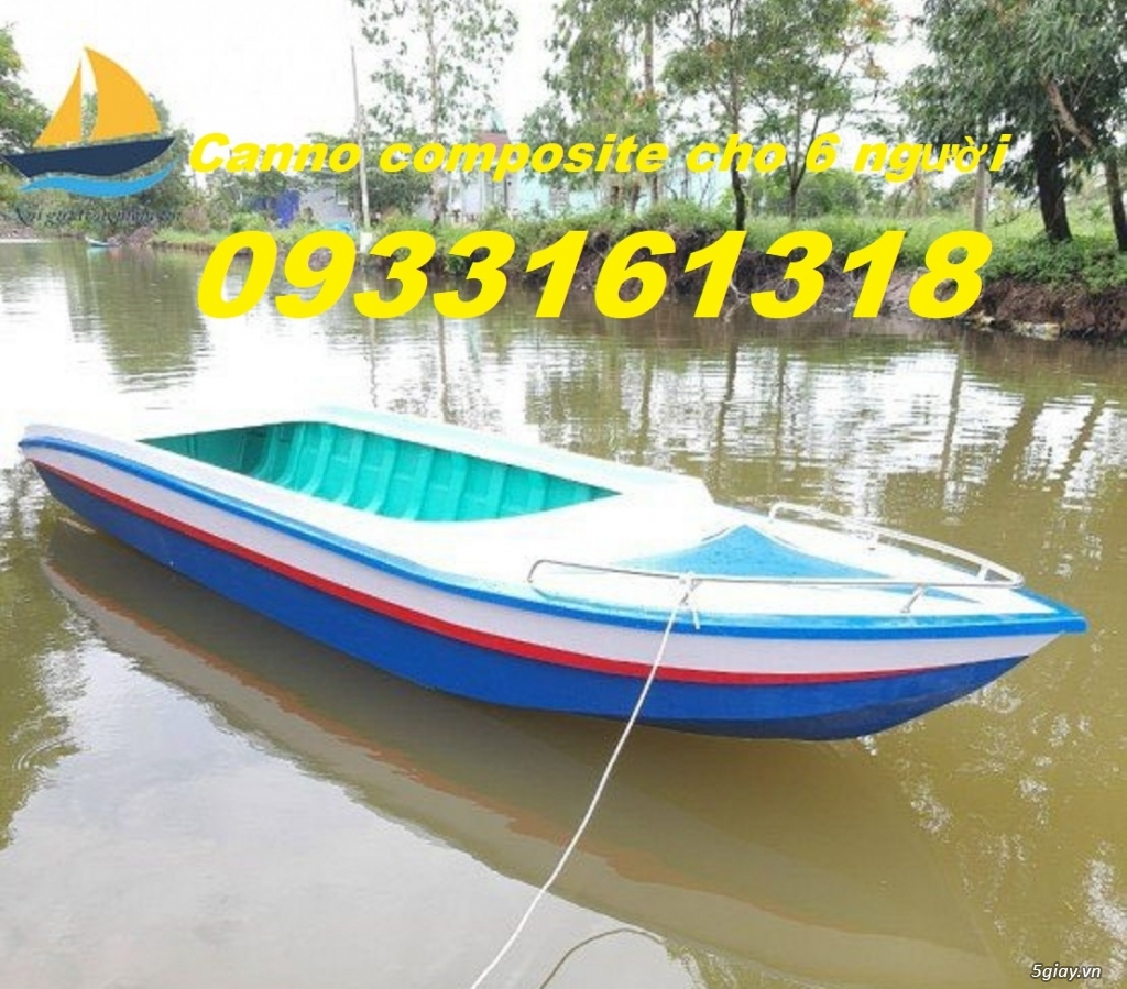 Xuồng composite, thuyền composite 4.9m x 1.3m chở 6 người - 1