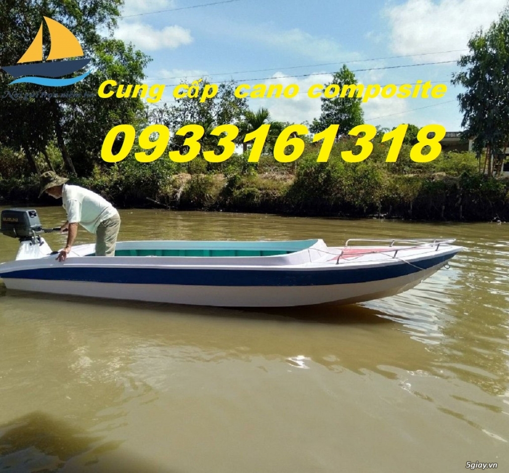 Xuồng composite, thuyền composite 4.9m x 1.3m chở 6 người - 3