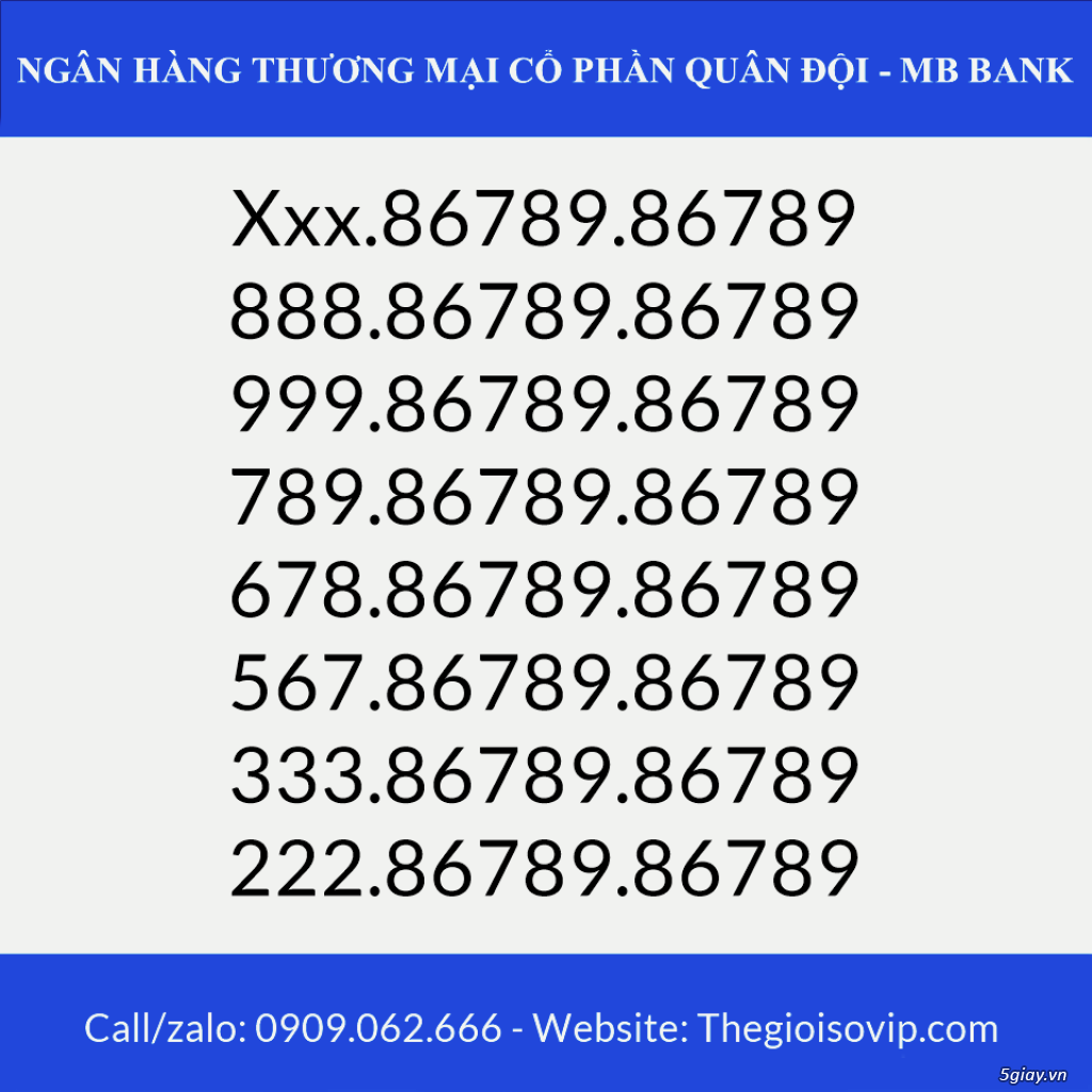 Tài khoản ngân hàng số đẹp vip mbbank ngân hàng quân đội - 10