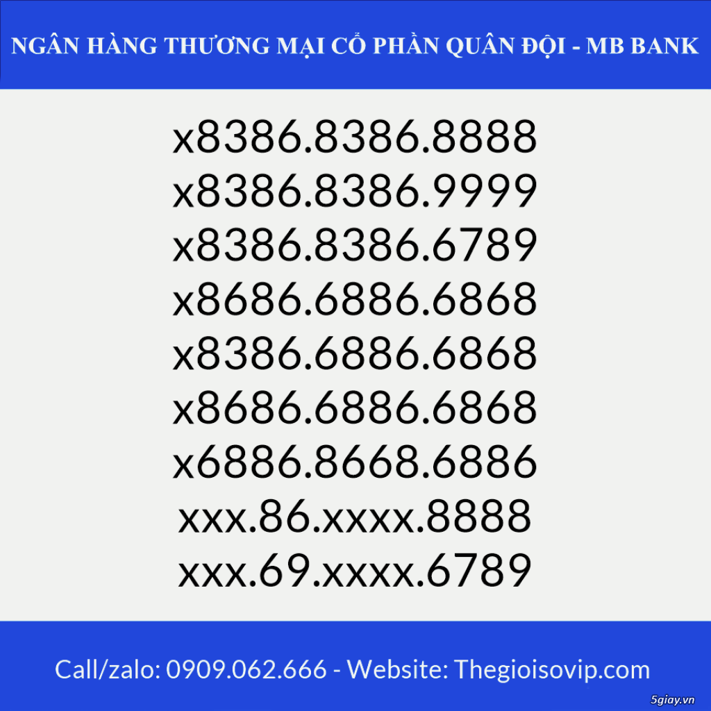 Tài khoản ngân hàng số đẹp vip mbbank ngân hàng quân đội - 8