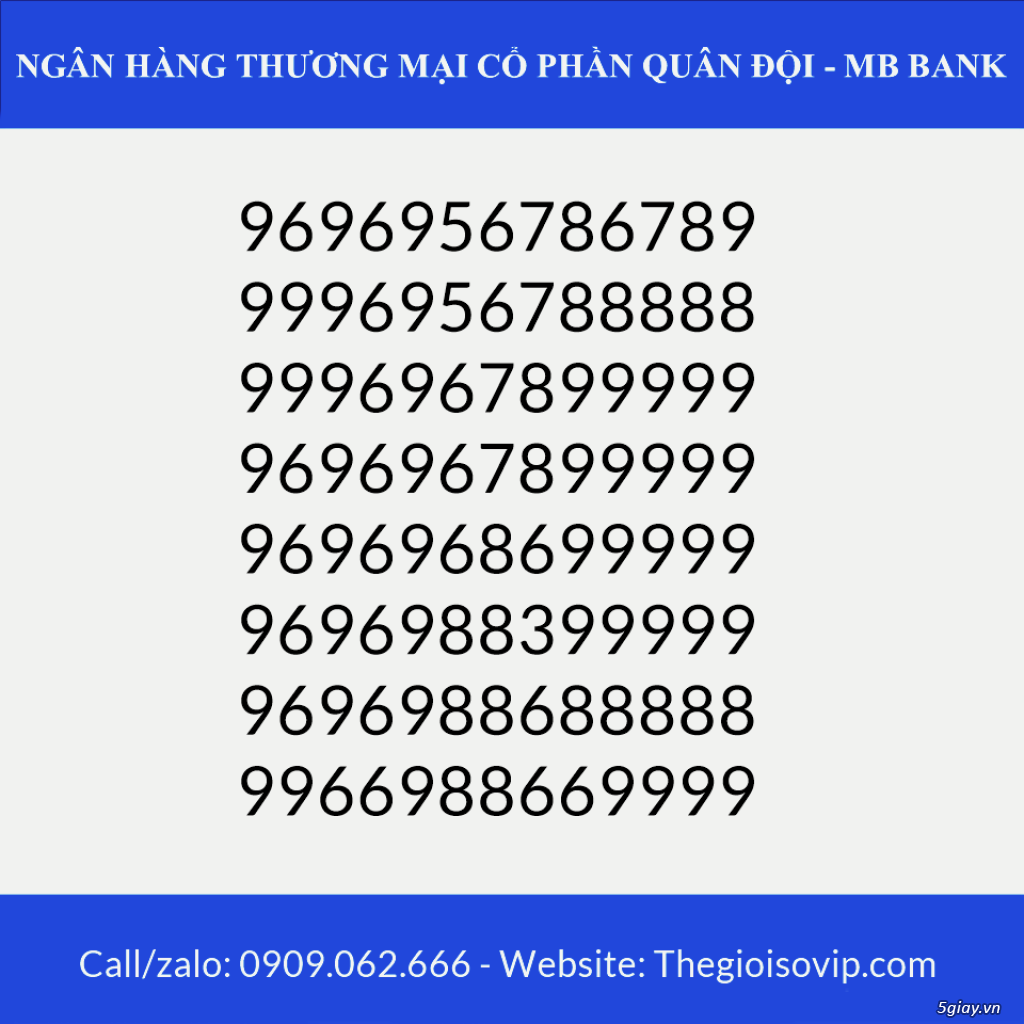 Tài khoản ngân hàng số đẹp vip mbbank ngân hàng quân đội - 2