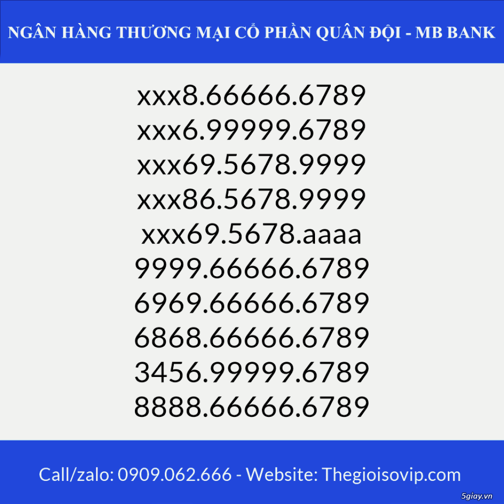 Tài khoản ngân hàng số đẹp vip mbbank ngân hàng quân đội - 9