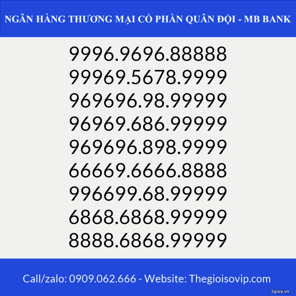 Tài khoản ngân hàng số đẹp vip mbbank ngân hàng quân đội - 5