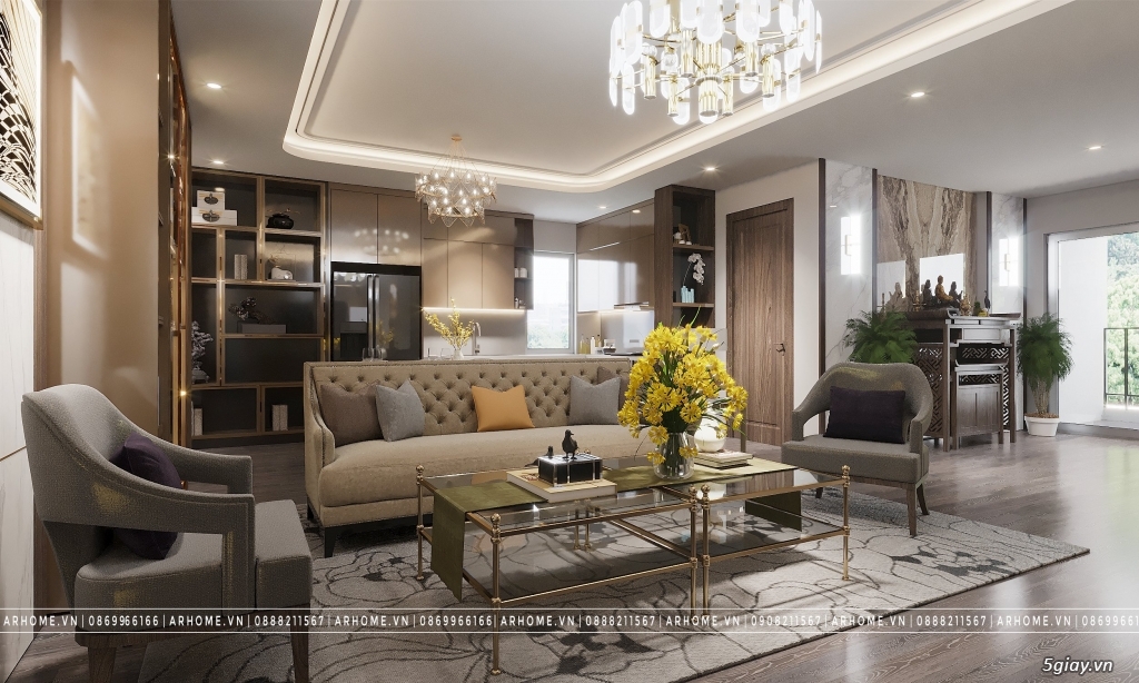 Thiết kế nội thất căn hộ chung cư N05 phong cách Hiện Đại tuyệt đẹp - 1