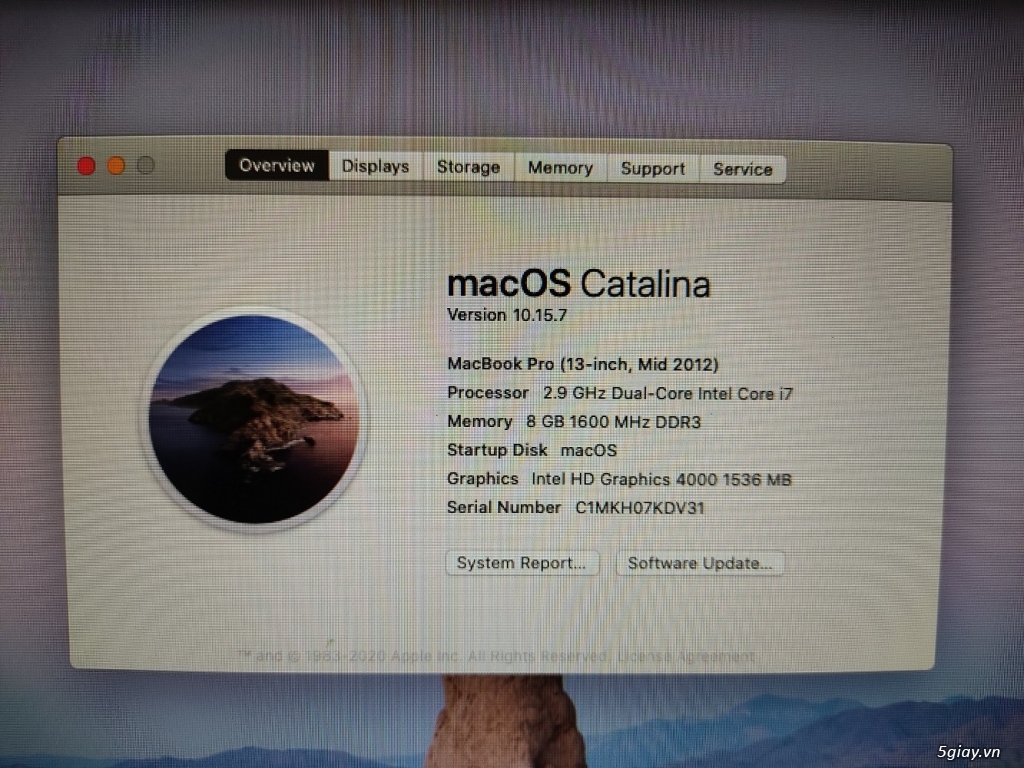 Cần bán macbook pro 13 inch I7 2012 full options - 1