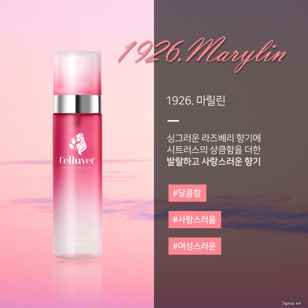 CELLUVER Nước Hoa Voan Chiffon Perfume - 1994 Marilyn 80ml