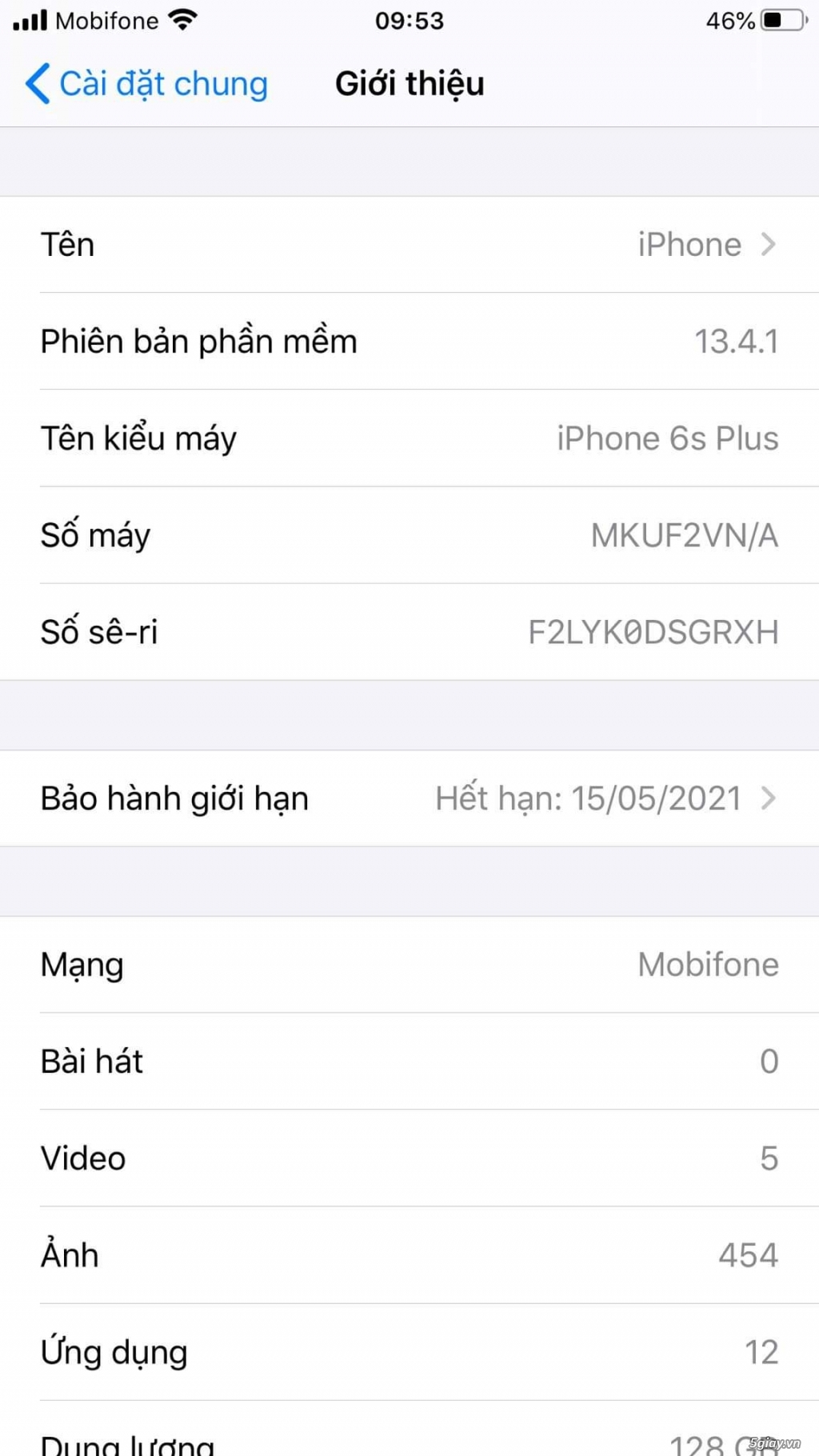 Iphone 6s plus gold 128G FULLBOX bản VN BH 15.05.2021 - 3