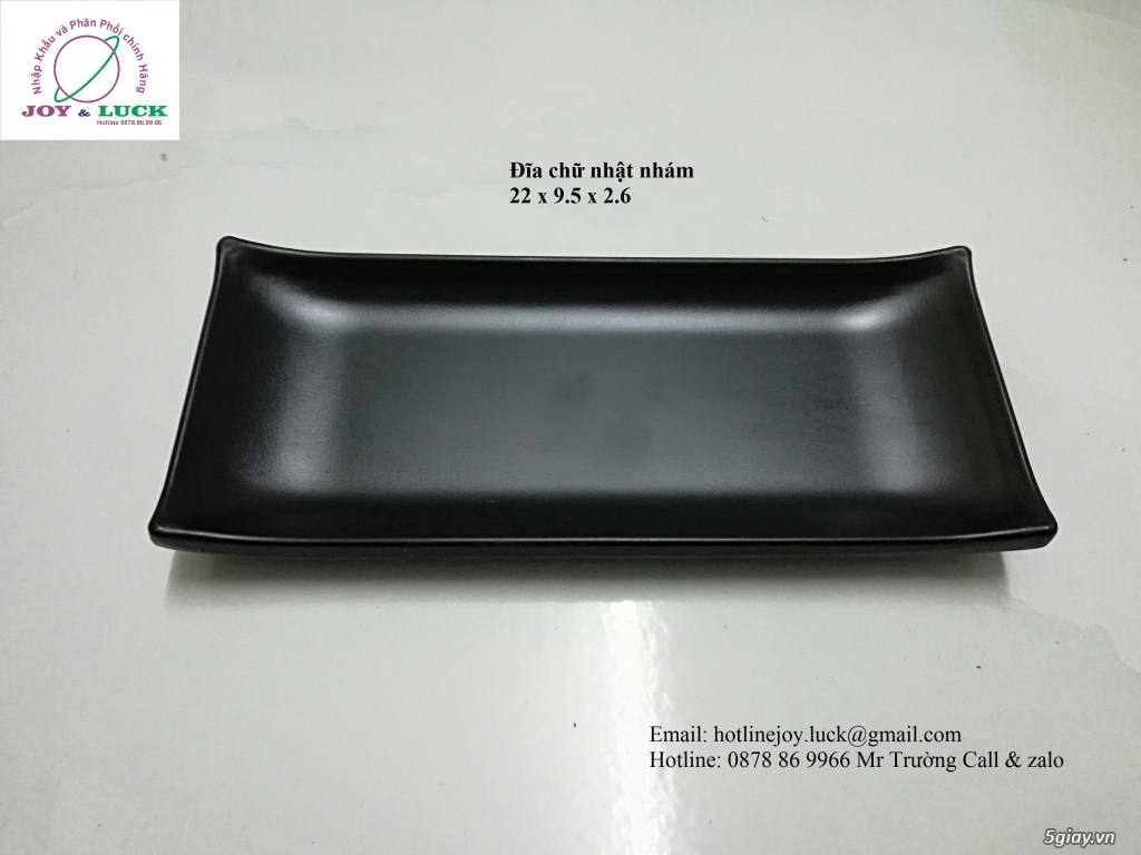 Chuyên Cung cấp chén dĩa nhựa 100% Melamine ĐEN Nhám kiểu Nhật - Hàn - 14