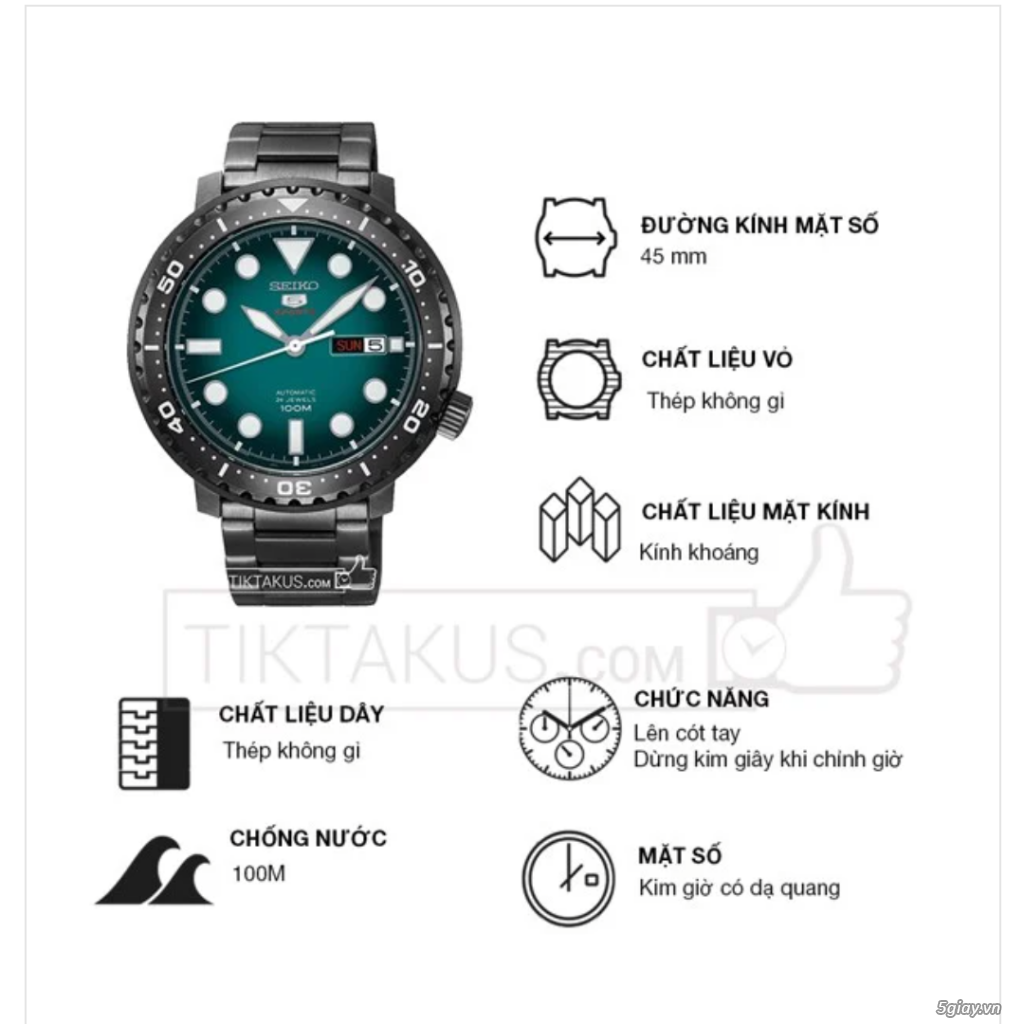 Đồng hồ Seiko Bottle Cap dòng lặn 100M - 5