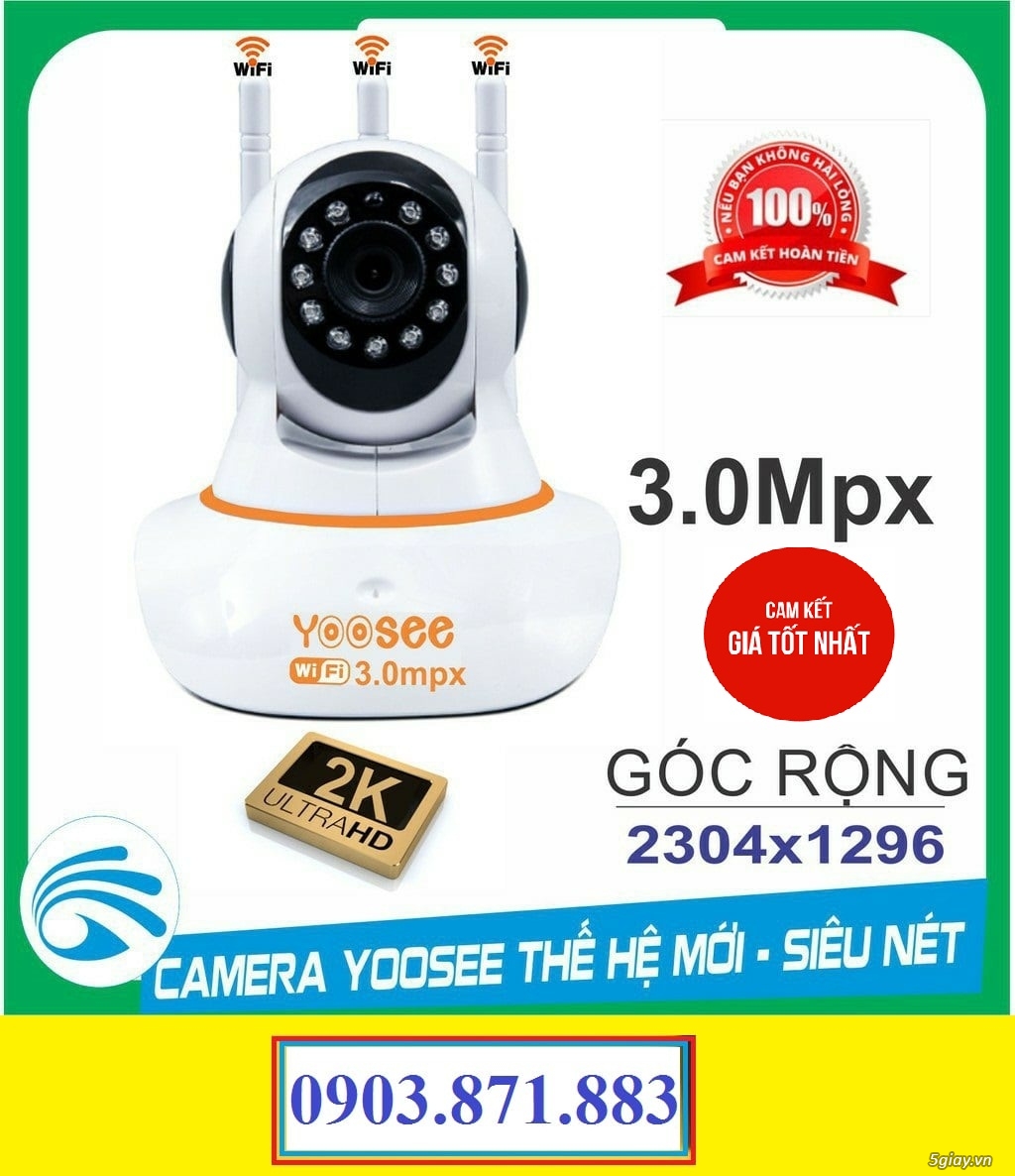 ĐẠI LÝ Yoosee 3.0 Megapixel 2021 Camera Phân Phối Cam Wifi TPHCM