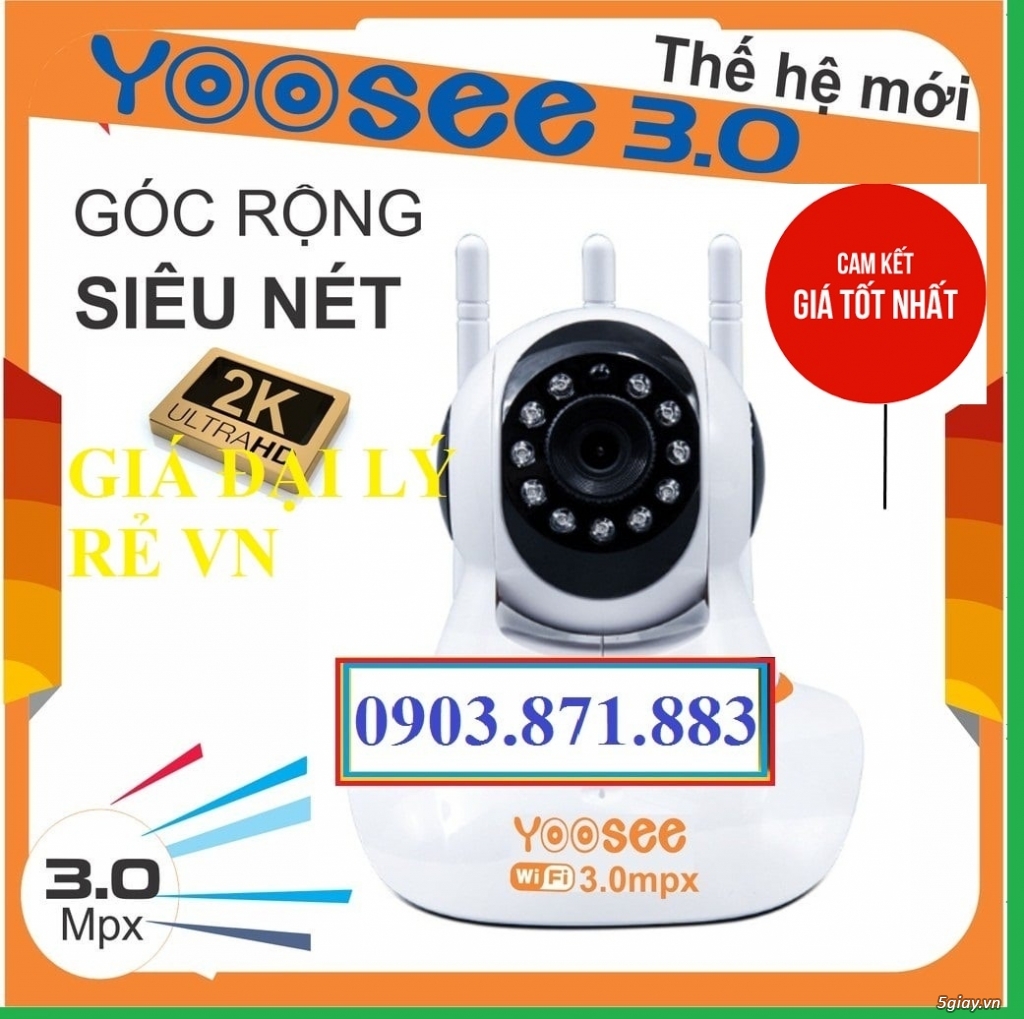 ĐẠI LÝ Yoosee 3.0 Megapixel 2021 Camera Phân Phối Cam Wifi TPHCM - 2