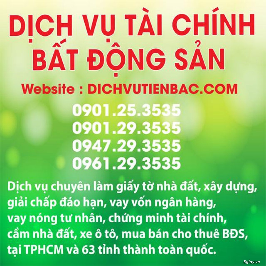 Dịch vụ cầm nhà đất Huyện Nhà Bè, Thành Phố Hồ Chí Minh, TPHCM