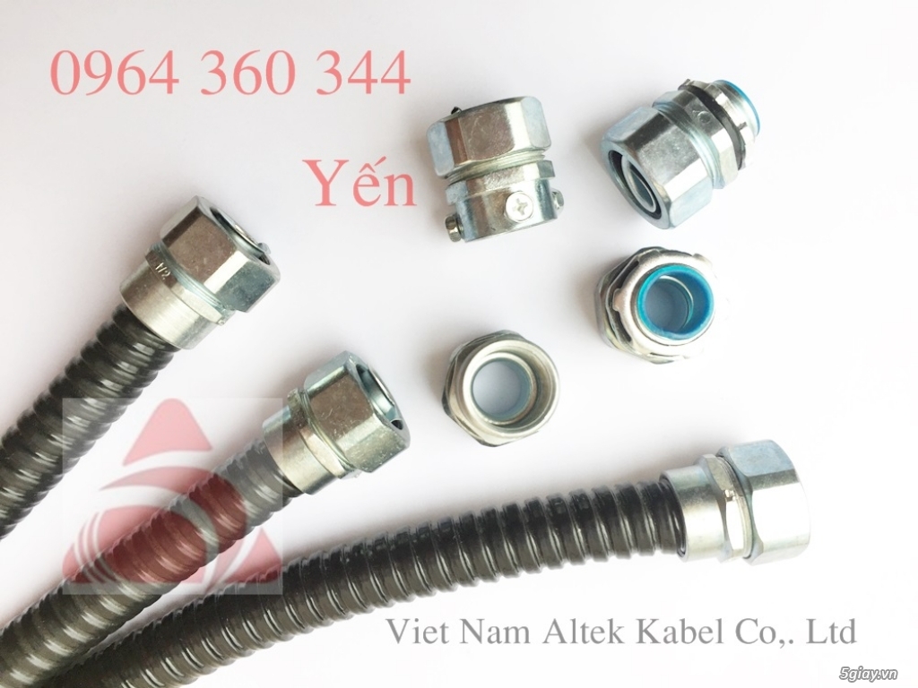 Đại lý ống ruột gà lõi thép bọc nhựa, phụ kiến đầu siết D16, D20, D25 - 3