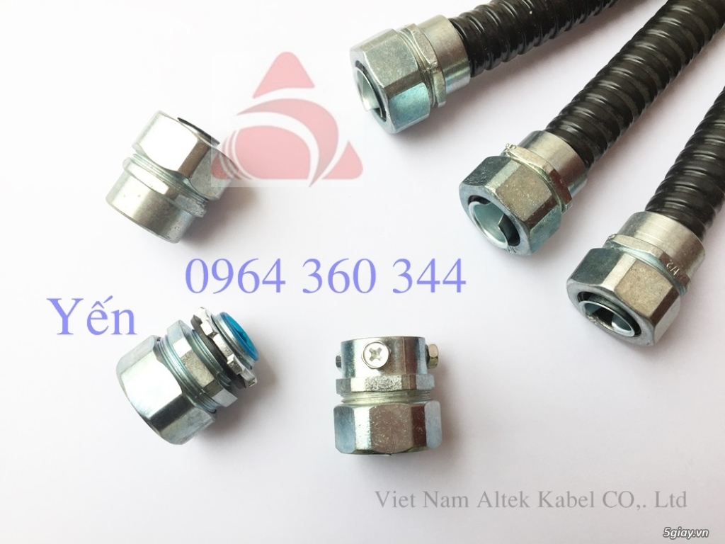 Đại lý ống ruột gà lõi thép bọc nhựa, phụ kiến đầu siết D16, D20, D25 - 2