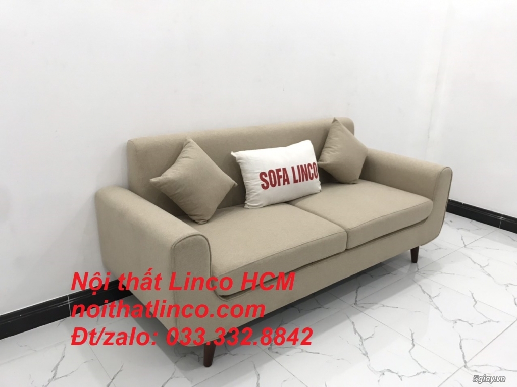 Bộ bàn ghế salong Sofa băng trắng kem giá rẻ đẹp Nội thất Linco Tphcm - 3